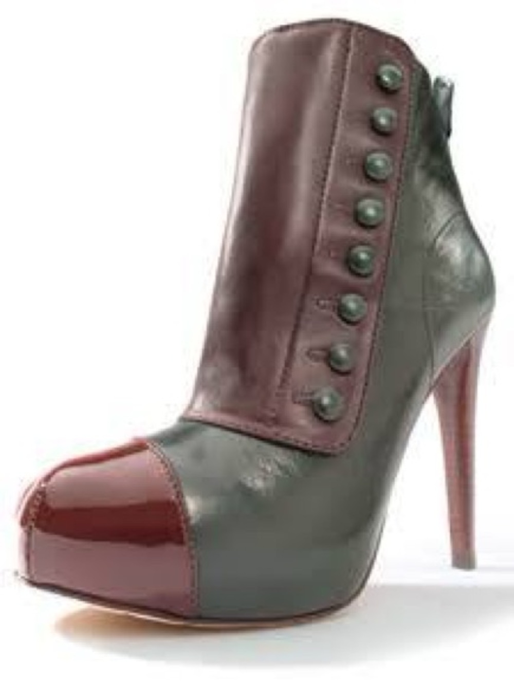 NEW L.A.M.B. Booties stiletto LAMB Gwen Stefani Corset platform 8.5 leather $425 - Picture 4 of 17